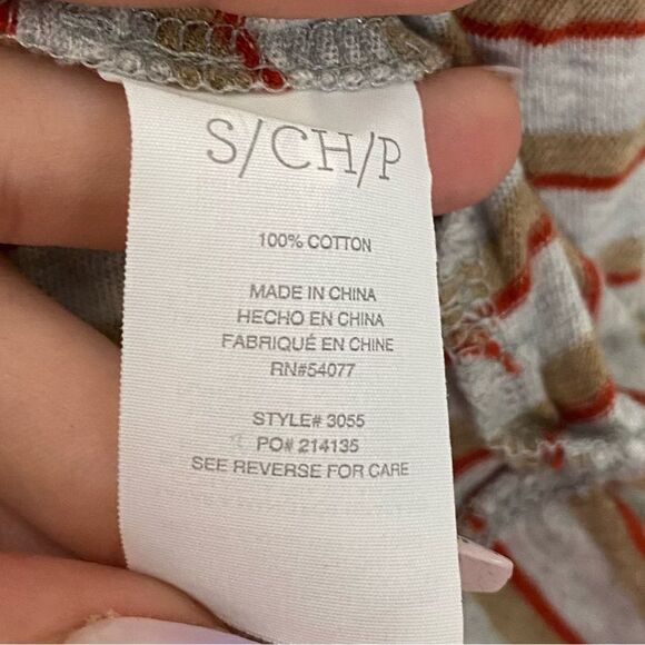 Cabi | Gray & Red Striped Skipper V-Neck Long Sleeve Size Small - Picture 10 of 10